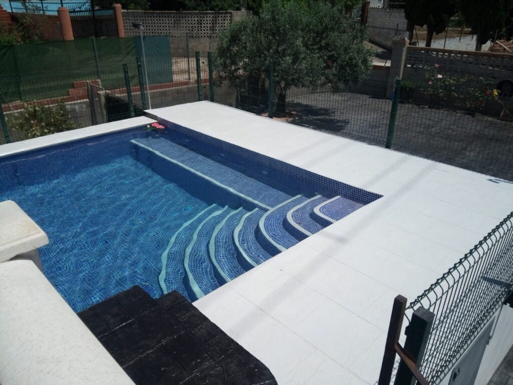 hormigón impreso piscina